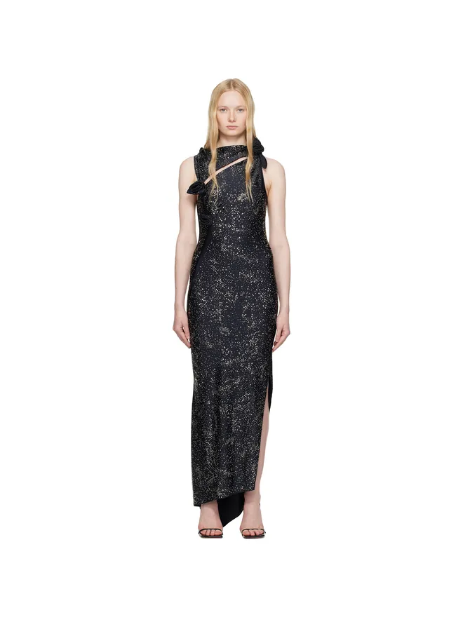 Coperni Coperni Crystal-Embellished Asymmetric Flower マキシドレスの商品画像