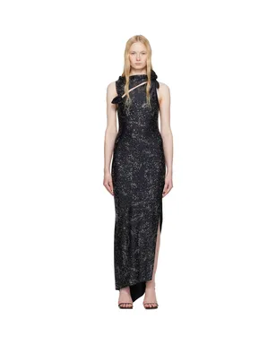 Coperni Crystal-Embellished Asymmetric Flower マキシドレス - サムネイル1