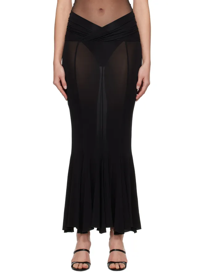 Nensi Dojaka Nensi Dojaka V Waist Flared ミディアムスカートの商品画像