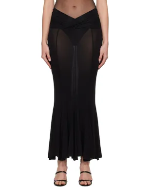 Nensi Dojaka V Waist Flared ミディアムスカート - サムネイル1