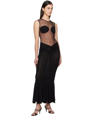 Nensi Dojaka V Waist Flared ミディアムスカート - サムネイル4