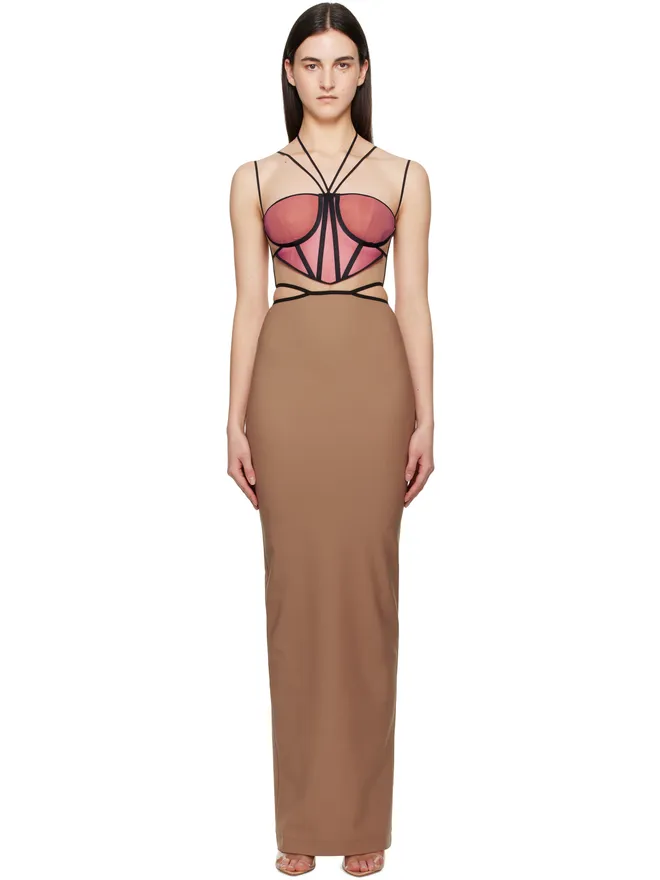 Nensi Dojaka Nensi Dojaka Leila Signature Corset マキシワンピースの商品画像
