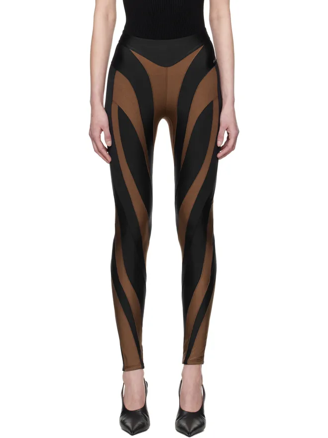 Mugler Mugler Shiny Lycra レギンスの商品画像
