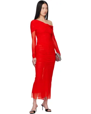 Mugler ワンショルダー ルーシュ ボディスーツ - サムネイル5
