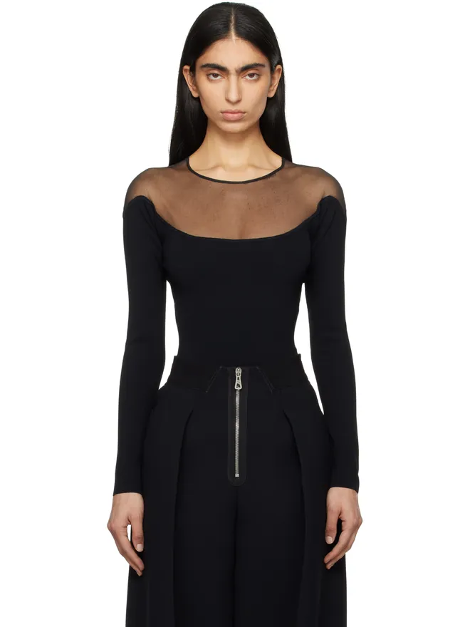 Mugler Mugler Illusion ニット ボディスーツの商品画像