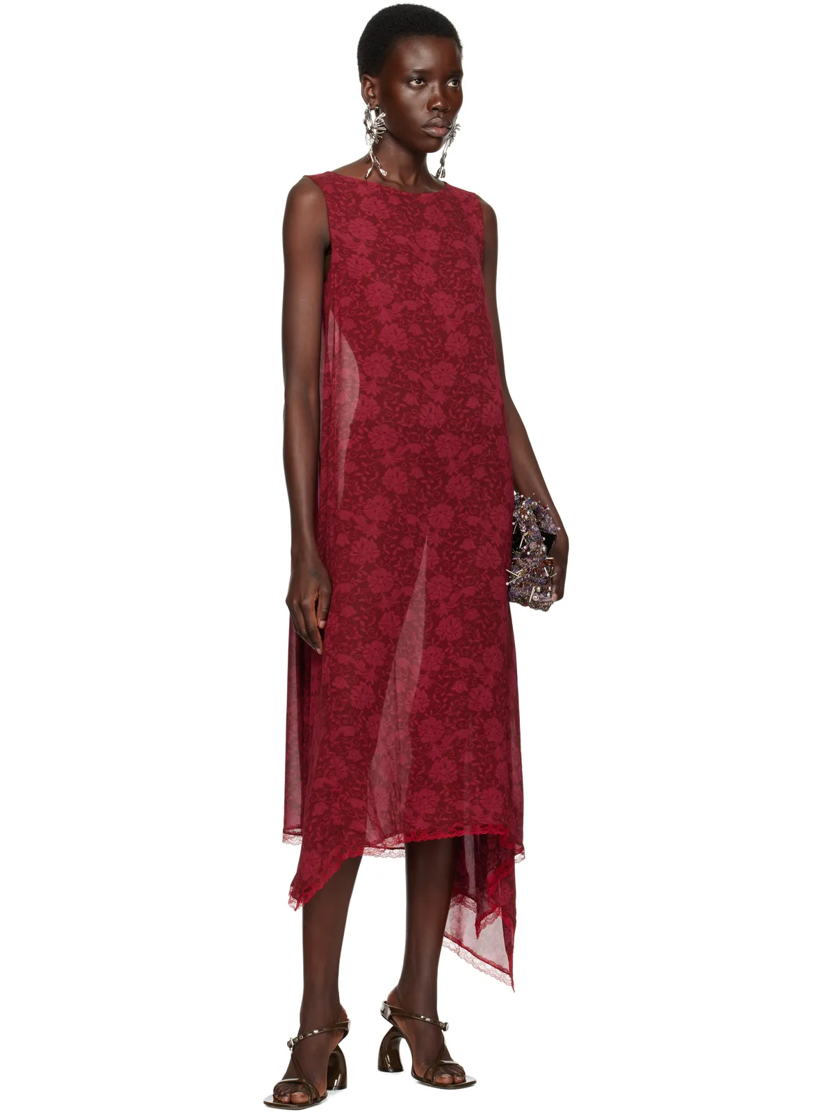Dries Van Noten ルーズ アシンメトリー ミディアムワンピース - 画像4