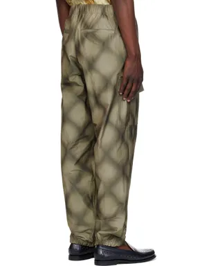 Dries Van Noten カーキ チェック カーゴパンツ - サムネイル3