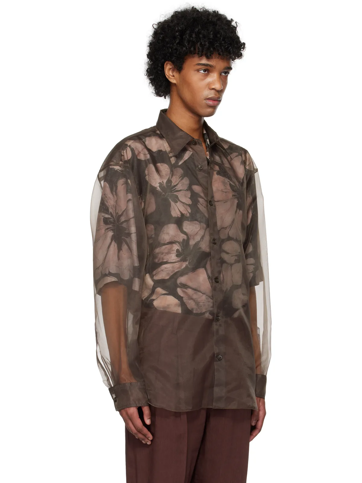 Dries Van Noten オーガンザ シャツ - 画像2