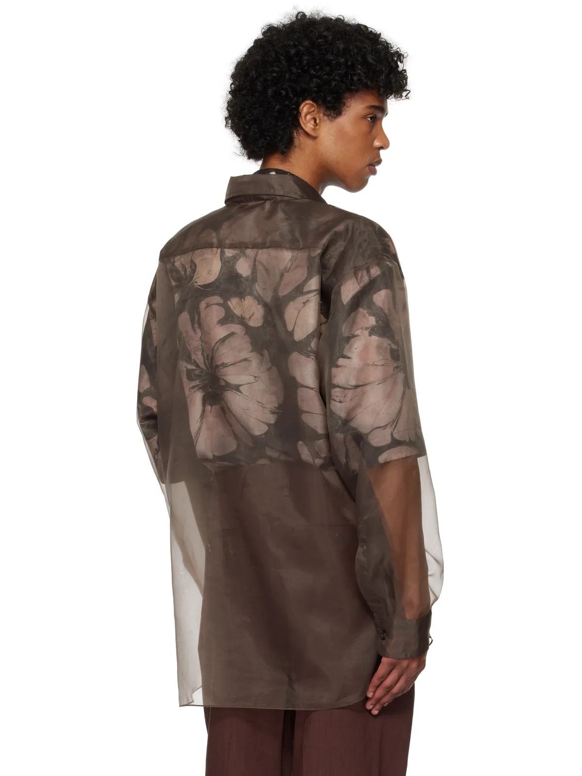 Dries Van Noten オーガンザ シャツ - 画像3