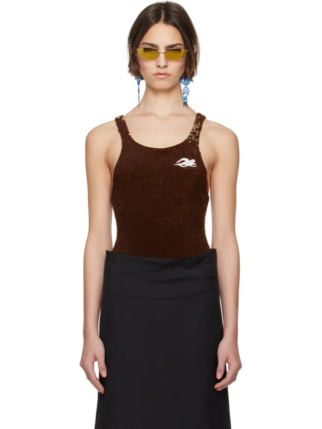Tory Burch Tory Burch SSENSE限定 Embellished ボディスーツの商品画像