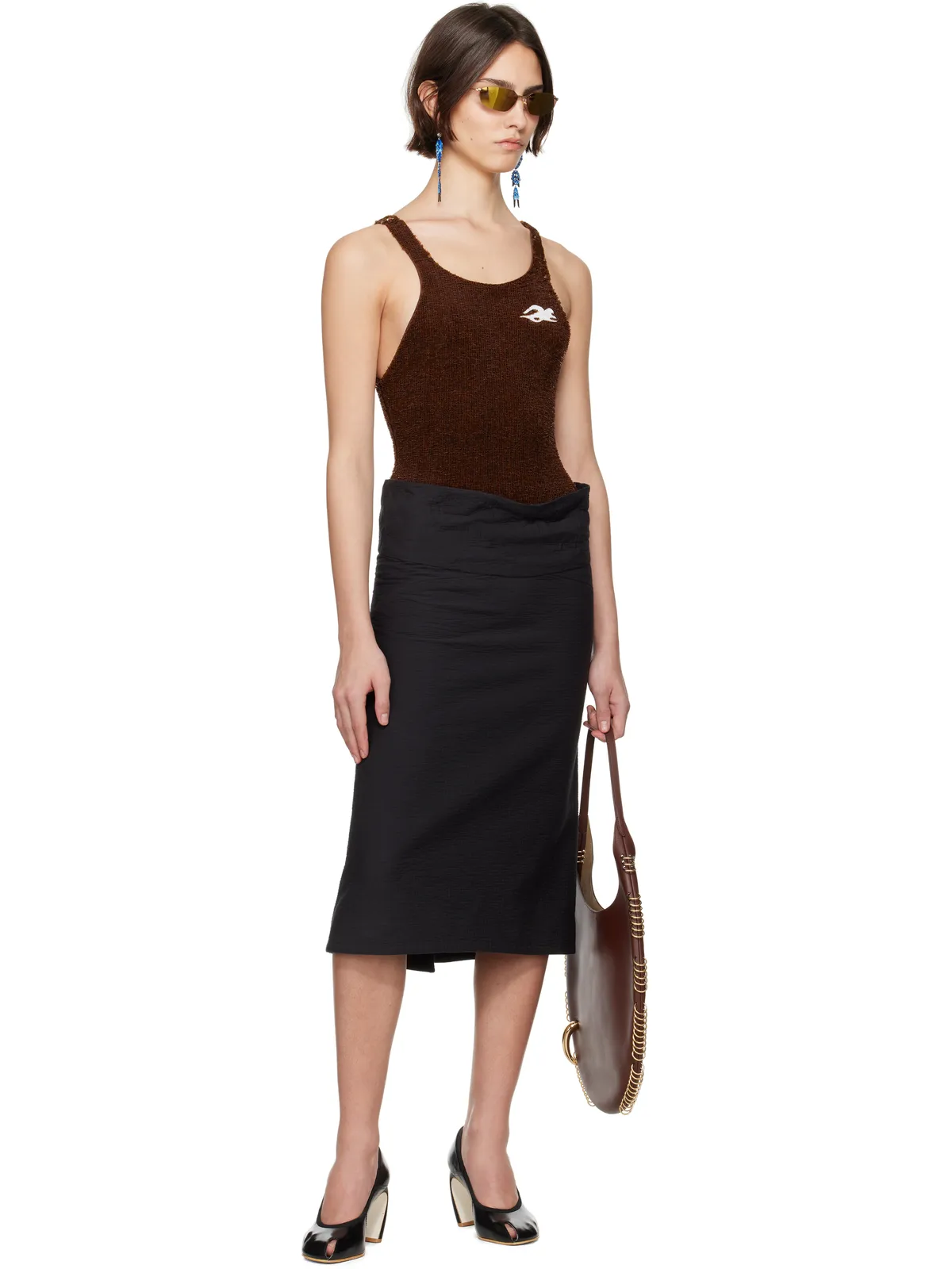 Tory Burch SSENSE限定 Embellished ボディスーツ - 画像5