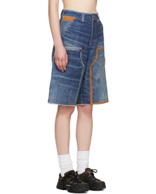 Andersson Bell トロンプルイユ ダブルニー デニムショートパンツ - サムネイル2