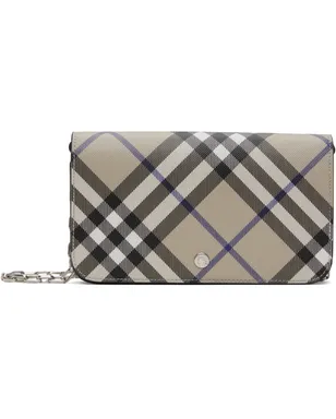 Burberry チェック チェーンストラップ ウォレットバッグ - サムネイル1
