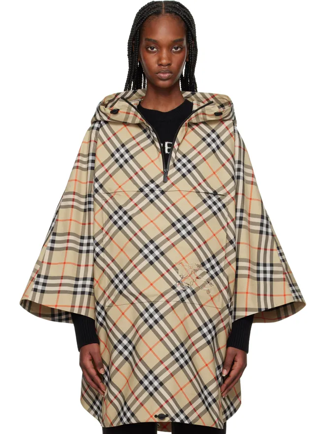 Burberry Burberry Packaway チェック ツイル ケープジャケットの商品画像