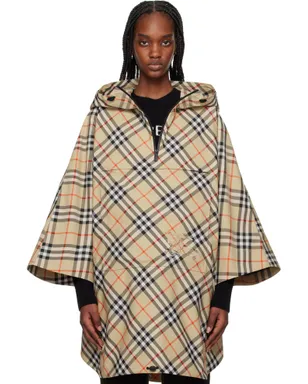 Burberry Packaway チェック ツイル ケープジャケット - サムネイル1