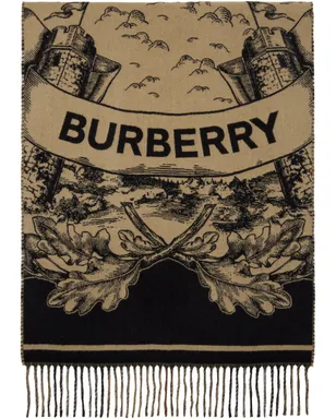 Burberry EKD カシミヤ リバーシブル マフラー - サムネイル1