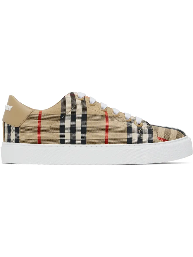 Burberry Burberry チェック＆レザー スニーカーの商品画像