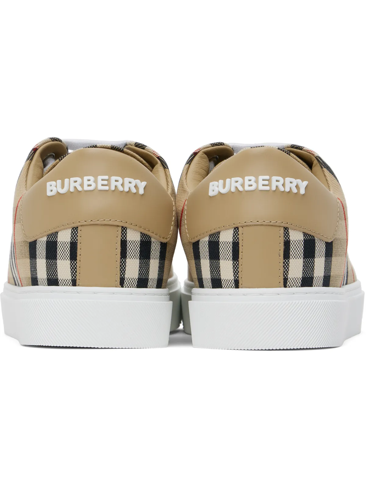 Burberry チェック＆レザー スニーカー - 画像2