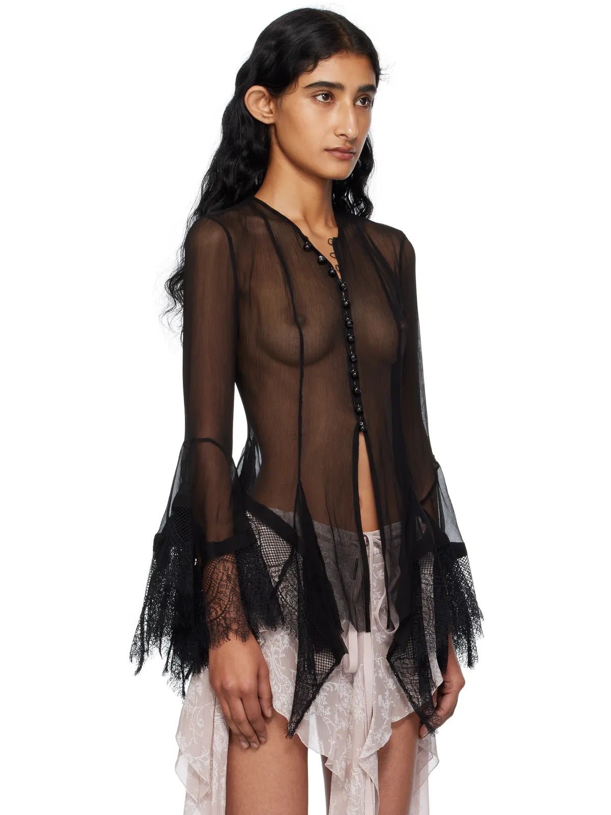 Ann Demeulemeester Kristabel Handkerchief ブラウス - 画像2