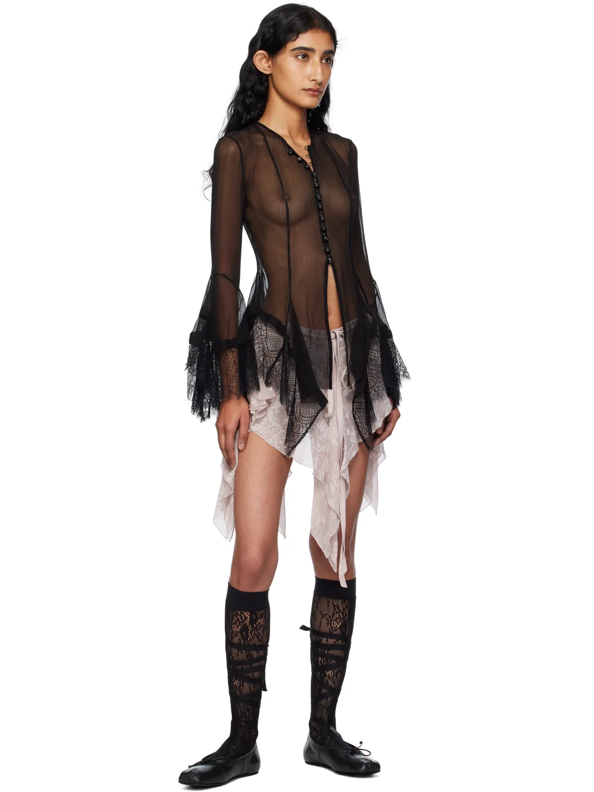 Ann Demeulemeester Kristabel Handkerchief ブラウス - 画像4
