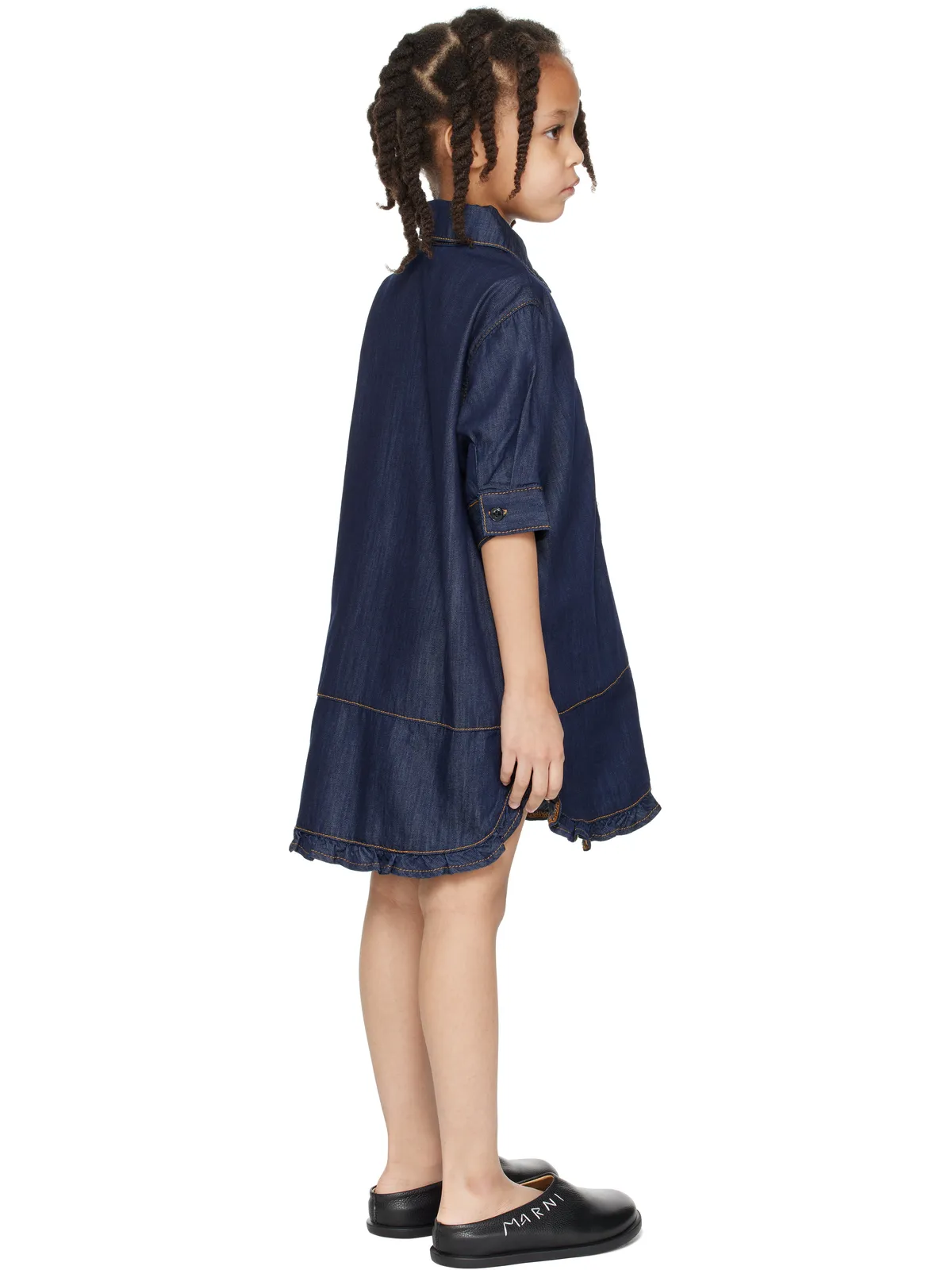 Marni キッズ｜ デニム シャツワンピース - 画像3