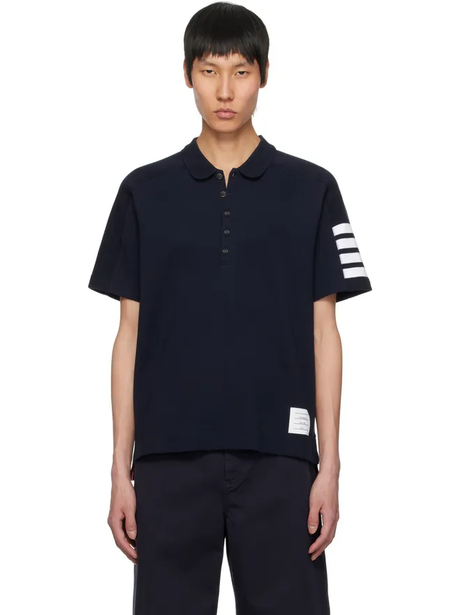 Thom Browne Thom Browne 4-Bar コットン 半袖ポロシャツの商品画像