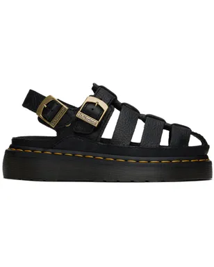 Dr. Martens Wrenlie Grizzly レザー フィッシャーマン サンダル - サムネイル1