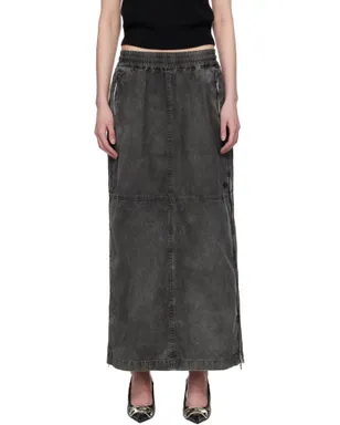 Diesel O-HAZEL-Q2 デニム マキシスカート - サムネイル1