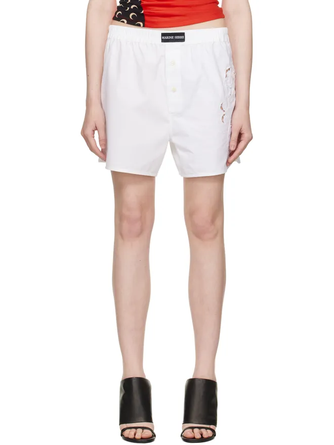 Marine Serre Marine Serre Regenerated Household Linen ショートパンツの商品画像
