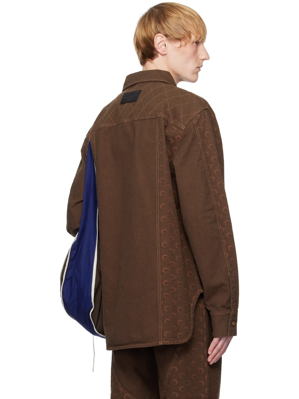 Marine Serre Moon Jacquard ツイル オーバーシャツ - 画像3