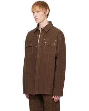 Marine Serre Moon Jacquard ツイル オーバーシャツ - サムネイル4