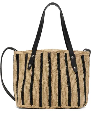 Rag & Bone スモール ストライプ ストロー トートバッグ - サムネイル1