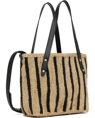 Rag & Bone スモール ストライプ ストロー トートバッグ - サムネイル3