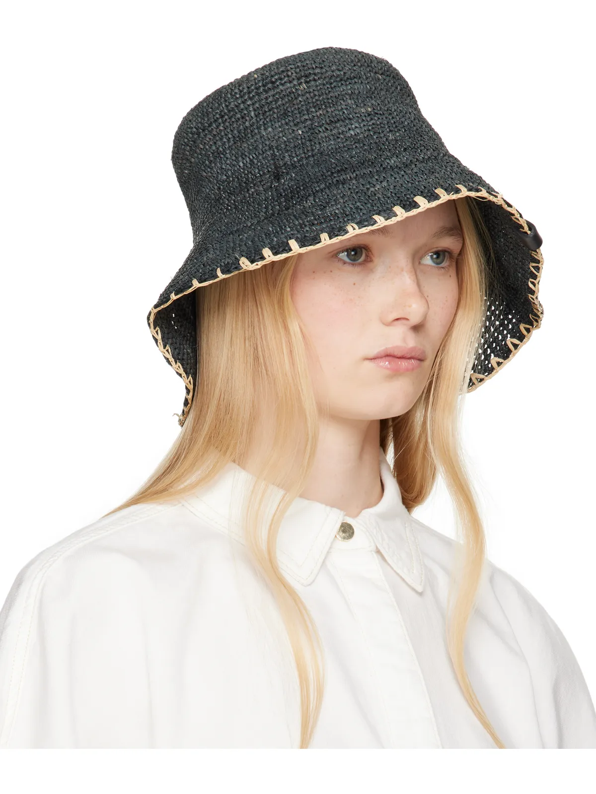 Rag & Bone Jade Rollable ラフィア バケットハット - 画像2