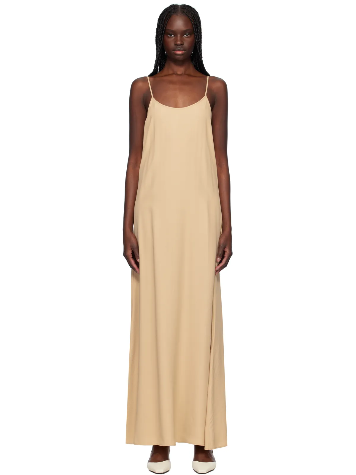 Filippa K ドレープ ツイル ストラップ マキシワンピース - 画像1