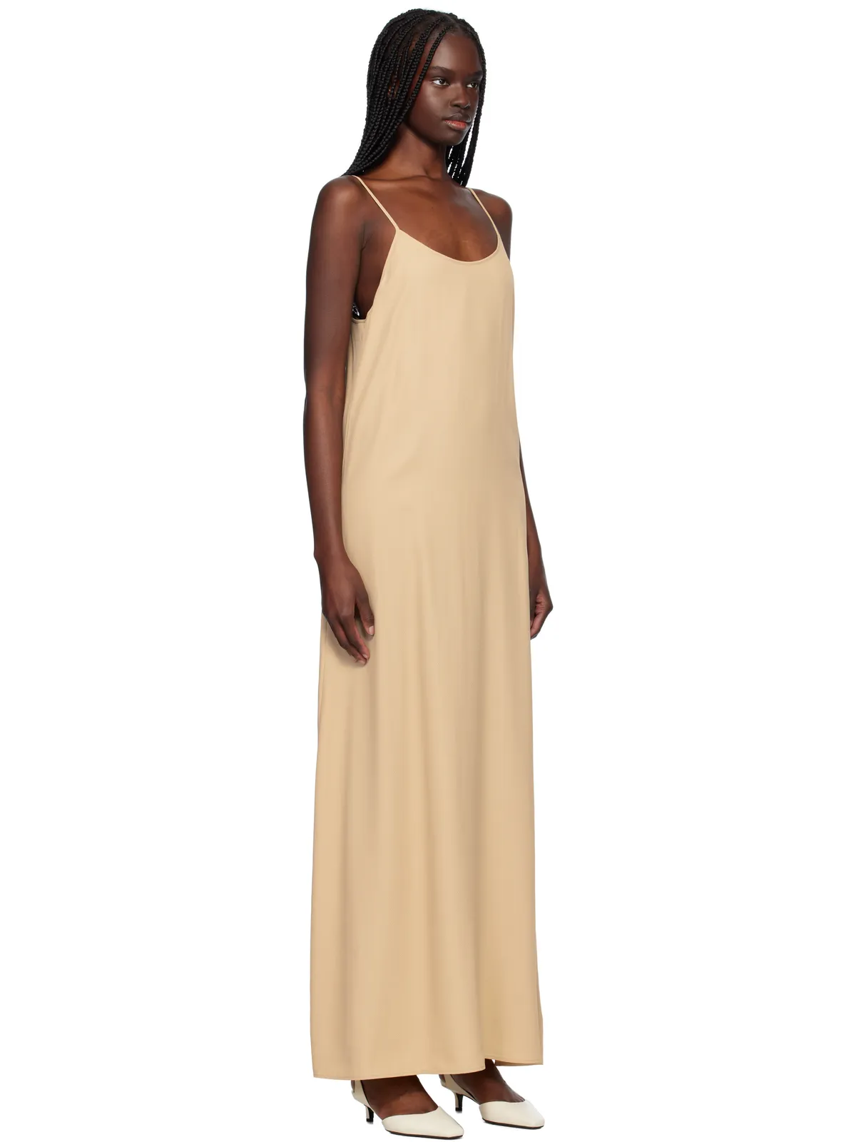 Filippa K ドレープ ツイル ストラップ マキシワンピース - 画像2