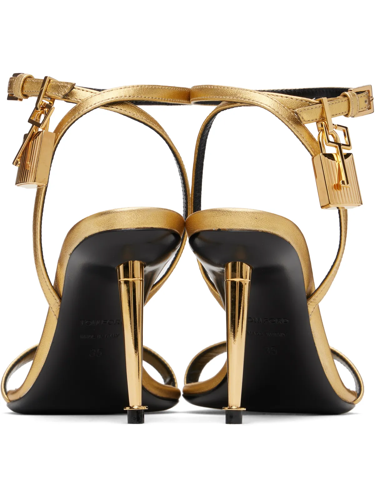 TOM FORD Padlock Pointy Naked ヒールサンダル - 画像2