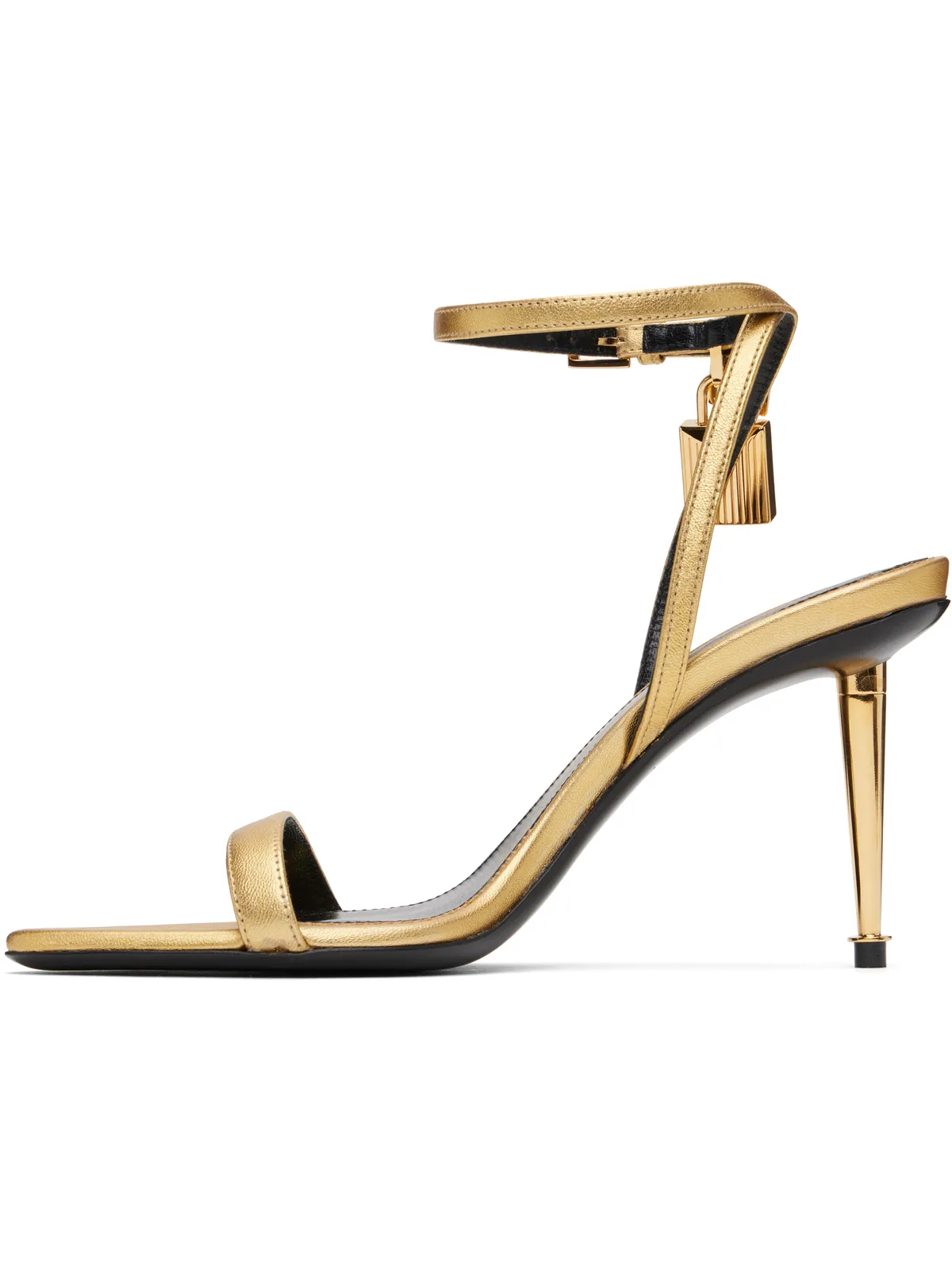 TOM FORD Padlock Pointy Naked ヒールサンダル - 画像3