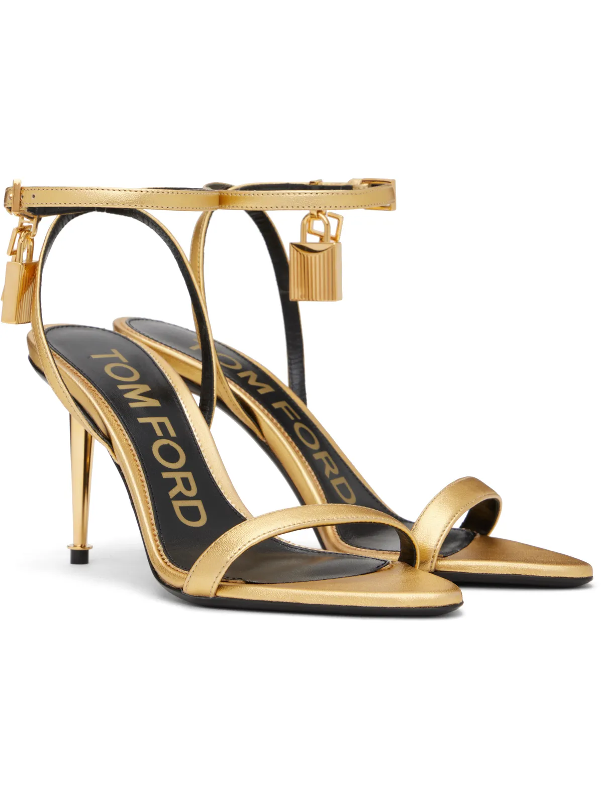 TOM FORD Padlock Pointy Naked ヒールサンダル - 画像4
