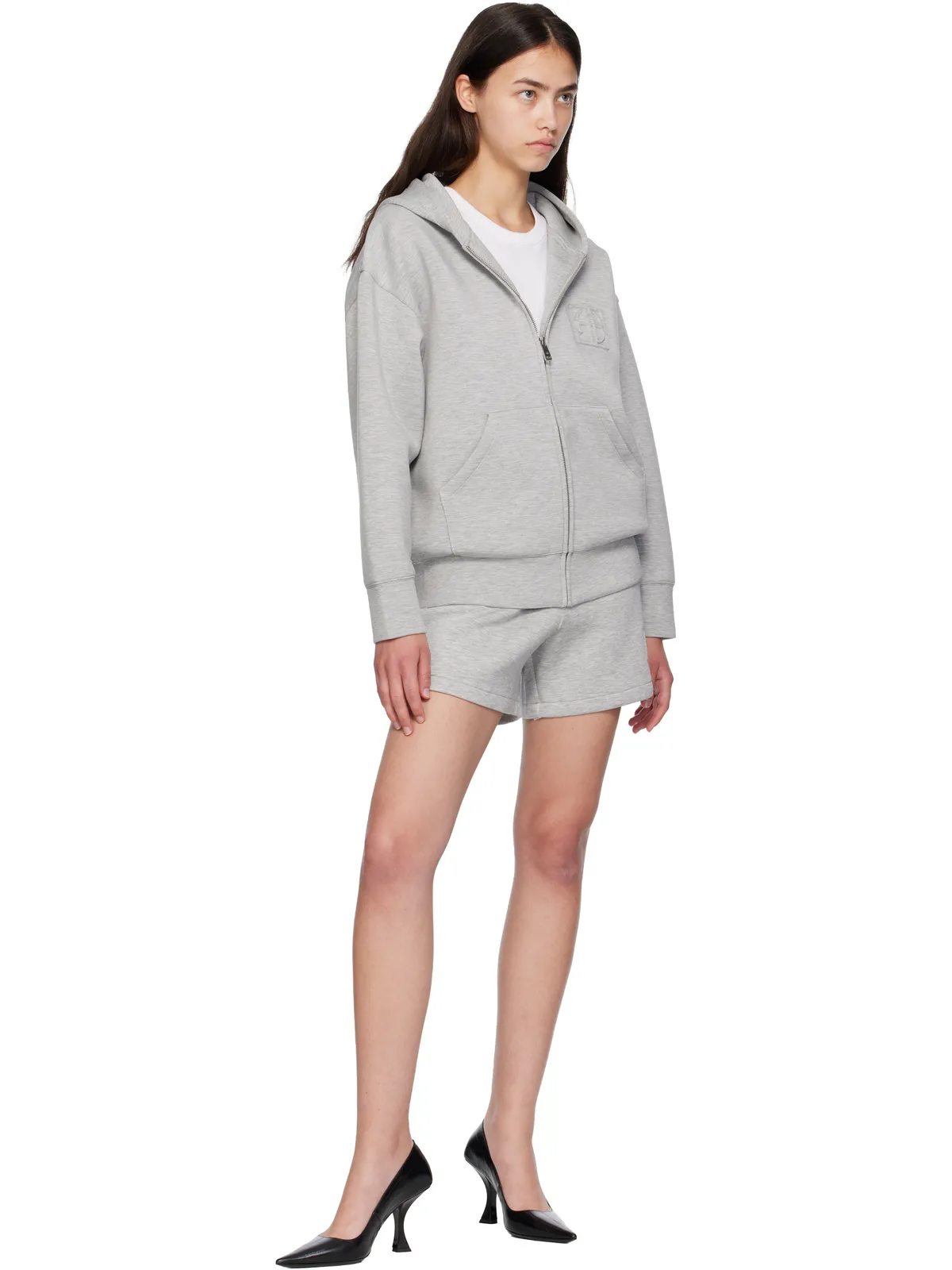 ANINE BING Bond Zip Up Framed モノグラム フーディ - 画像4