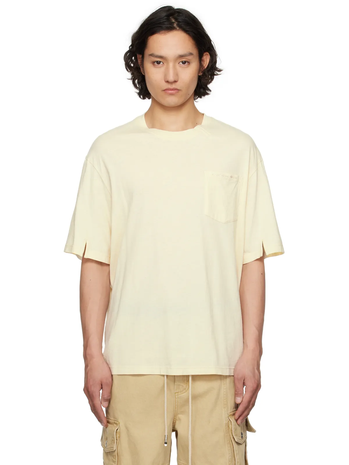 Feng Chen Wang デコンストラクト Tシャツ - 画像1