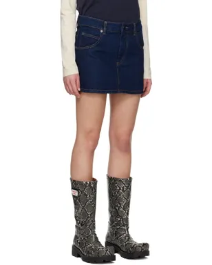 Charles Jeffrey LOVERBOY ニット パッチ デニム ミニスカート - サムネイル2