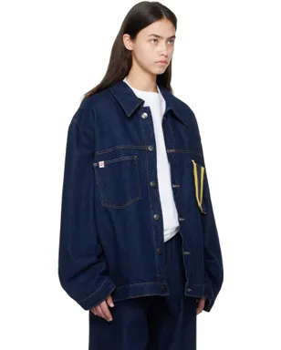 Charles Jeffrey LOVERBOY ニット パッチ カーゴ デニムジャケット - サムネイル2