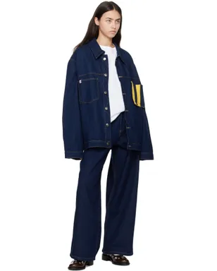 Charles Jeffrey LOVERBOY ニット パッチ カーゴ デニムジャケット - サムネイル4