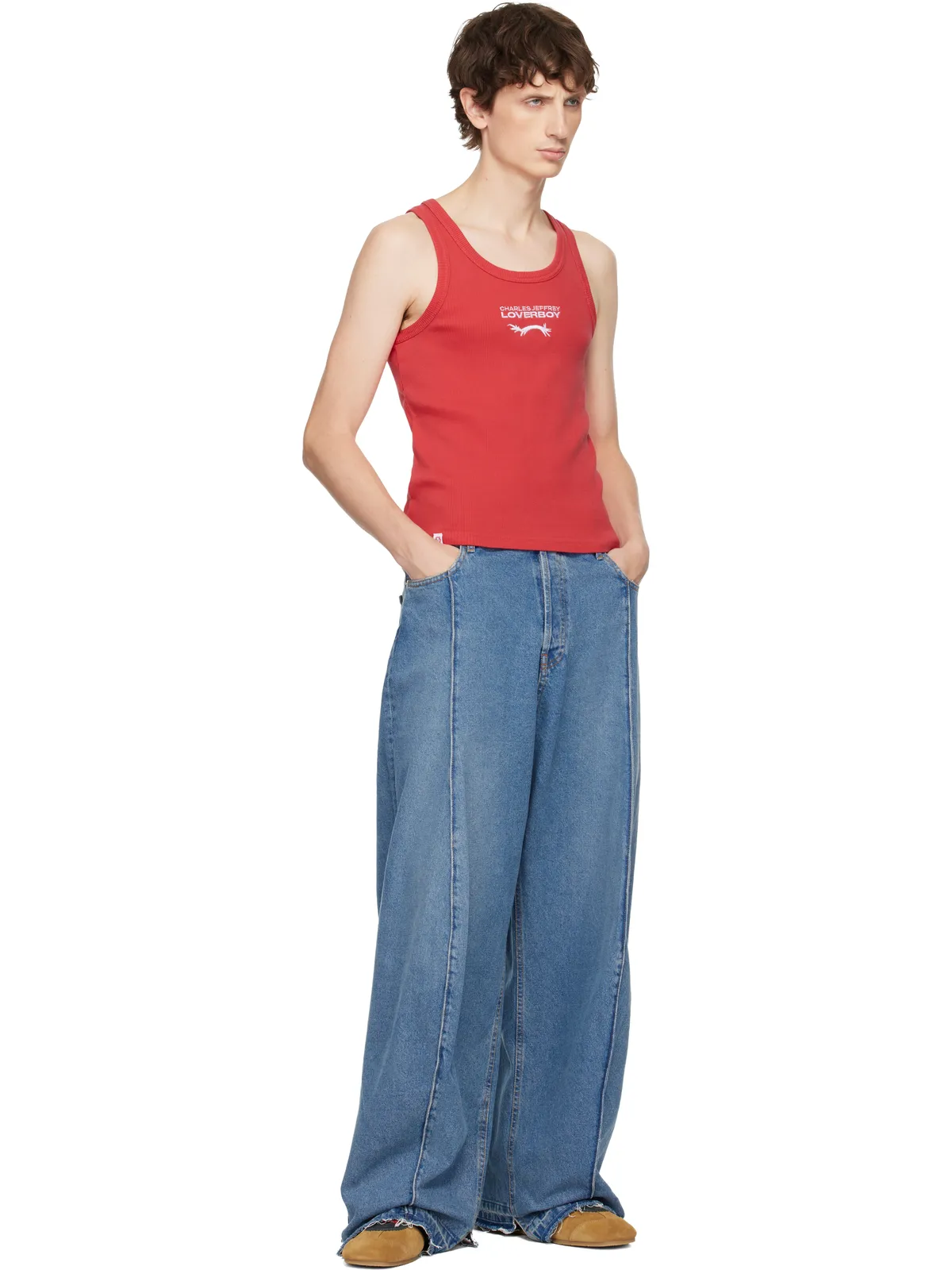 Charles Jeffrey LOVERBOY ロゴ タンクトップ - 画像4