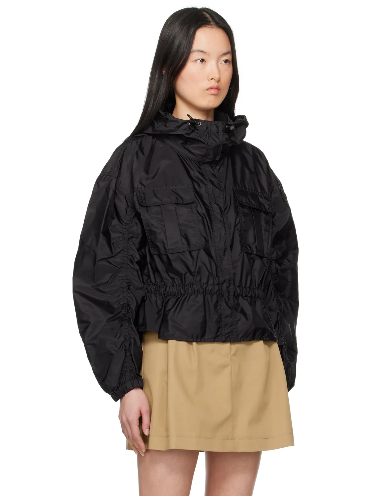 Moncler Curton フード付き ペプラムジャケット - 画像2
