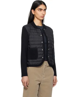 Moncler ウール ダウン パデッド カーディガン - サムネイル2