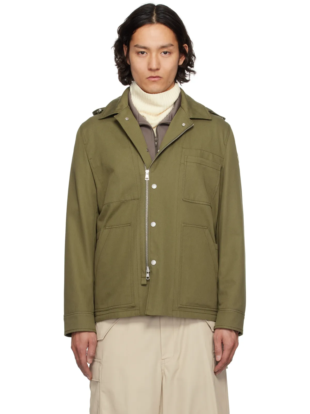 Moncler Guerledan コットン フード付き シャツジャケット - 画像1