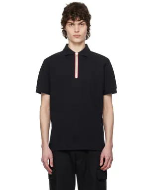 Moncler Tricolour Trim コットンピケ ポロシャツ - サムネイル1