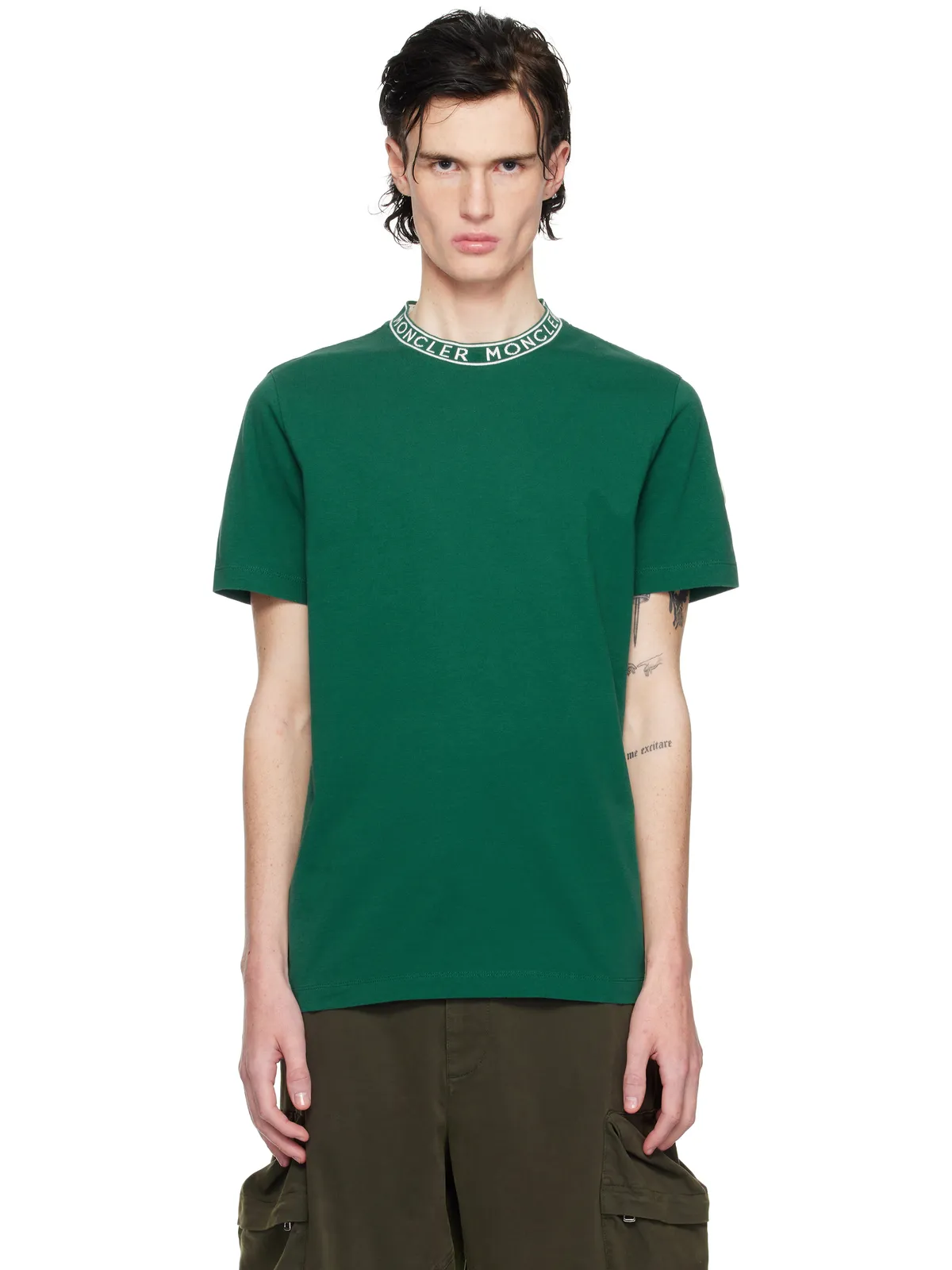 Moncler ロゴトリム コットン Tシャツ - 画像1